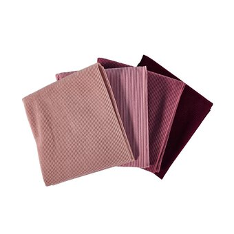 Blush Polyester Cord Fat Quarters 4 Pack