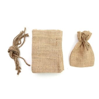 Natural Jute Bags 10 Pack