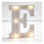 White-Washed Wooden LED Letter E 21cm image number 1