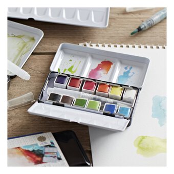 Shore & Marsh Bright Half Pans Watercolour Set 12 Pack