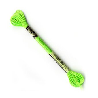 DMC Mouline Neon Green Light Effects Embroidery Thread 8m (E990)