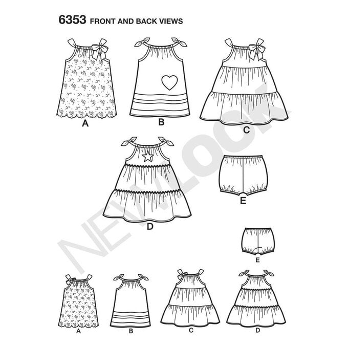 New Look Babies' Dresses Sewing Pattern 6353 image number 2