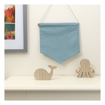 Pale Turquoise Canvas Banner 19cm x 22cm