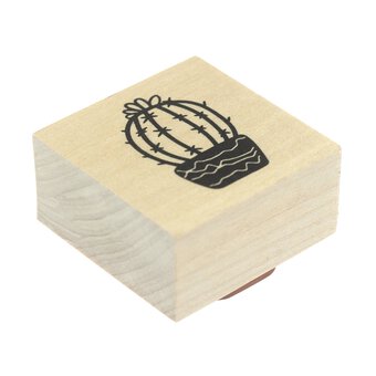 Cactus Wooden Stamp 3.8cm x 3.8cm