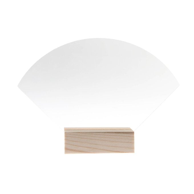 Clear Fan Acrylic Table Sign 19cm image number 3
