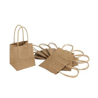 Kraft Favour Paper Bags 10cm x 9cm 10 Pack