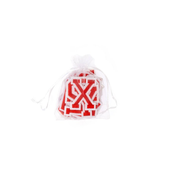 Red Alphabet Fabric Letters 26 Pack image number 3