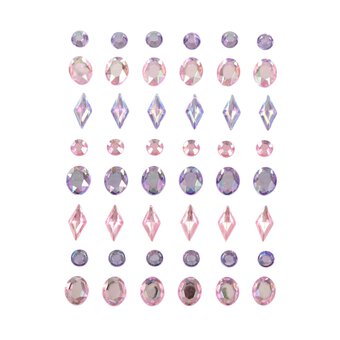 Pastel Adhesive Gems 48 Pack