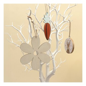 3D Wooden Carrot Decoration 15cm 