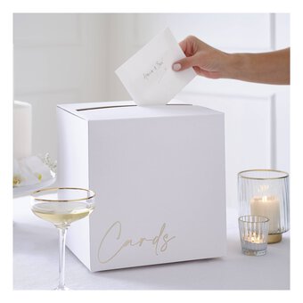 Ginger Ray Gold Foiled Wedding Card Box 25cm