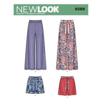 New Look Women's Shorts and Trousers Sewing Pattern 6289