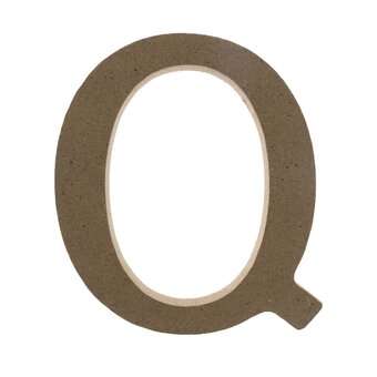 MDF Wooden Letter Q 8cm