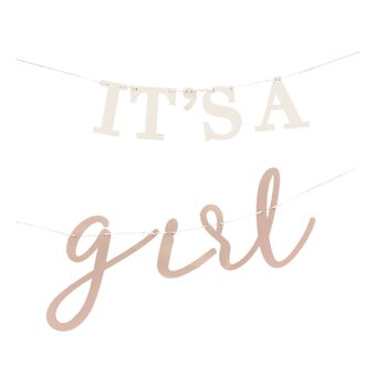 Ginger Ray It’s a Girl Baby Shower Bunting 1.5m