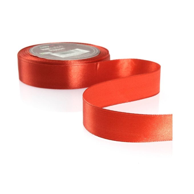 Mandarin Orange Satin Ribbon 20mm x 15m image number 2