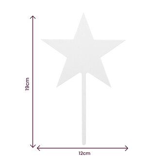 Clear Star Acrylic Cake Topper 12cm x 19cm