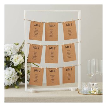 White Table Plan Frame 42cm x 60.5cm