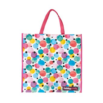Blue Floral Woven Bag for Life