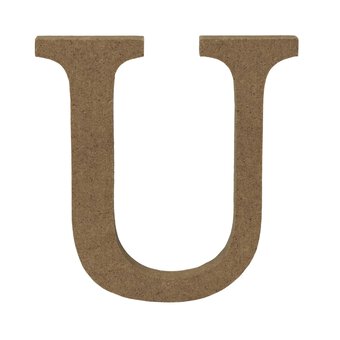 MDF Wooden Letter U 8cm