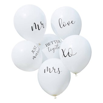 Ginger Ray White Wedding Balloon Bundle 6 Pack