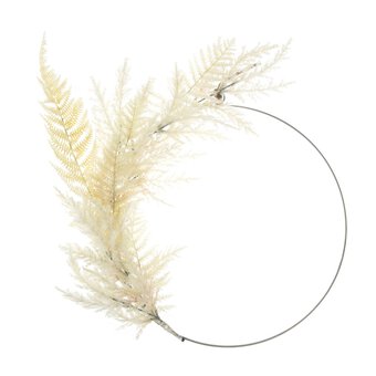 White Leaves Wreath 46cm