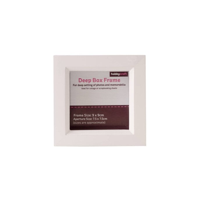 White Deep Box Frame 7.5cm x 7.5cm image number 2