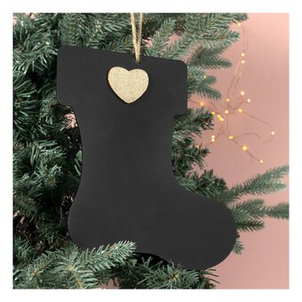 Hanging Blackboard Stocking Decoration 20.5cm 