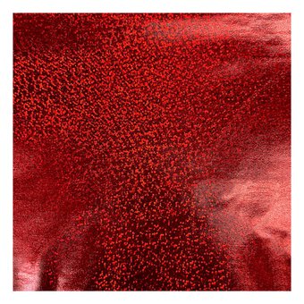 Red Hologram Foil Fabric by the Metre