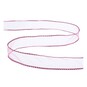 Mid Pink Wire Edge Organza Ribbon 25mm x 3m image number 1