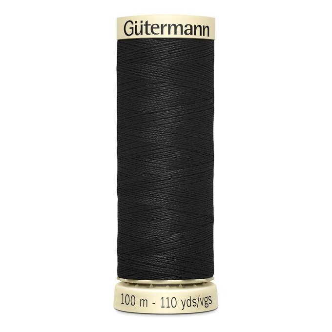 Gutermann Black Sew All Thread 100m (000)