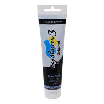 Daler-Rowney System3 Mars Black Acrylic Paint 150ml