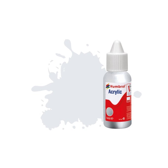 Humbrol 191 Chrome Silver Metallic Acrylic Paint Dropper 14ml image number 1