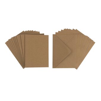 Papermania Kraft Cards  A6 10 Pack
