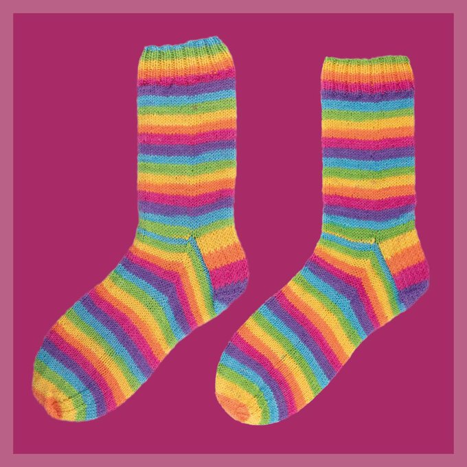 West Yorkshire Spinners Seeing Stripes Sock Pattern image number 3