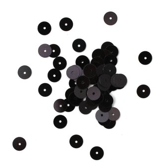 Gutermann Black Flat Sequins 6mm 9g (1000)