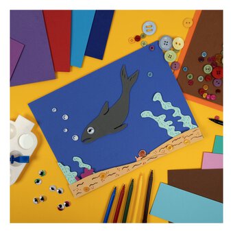 Mid Blue EVA Foam Sheet 22.5cm x 30cm