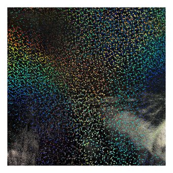 Black Hologram Foil Fabric by the Metre