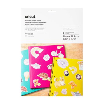 Cricut White Printable Sticker Paper A4 8 Pack