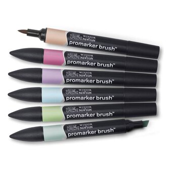 Winsor & Newton Pastel Promarker Brush 6 Pack