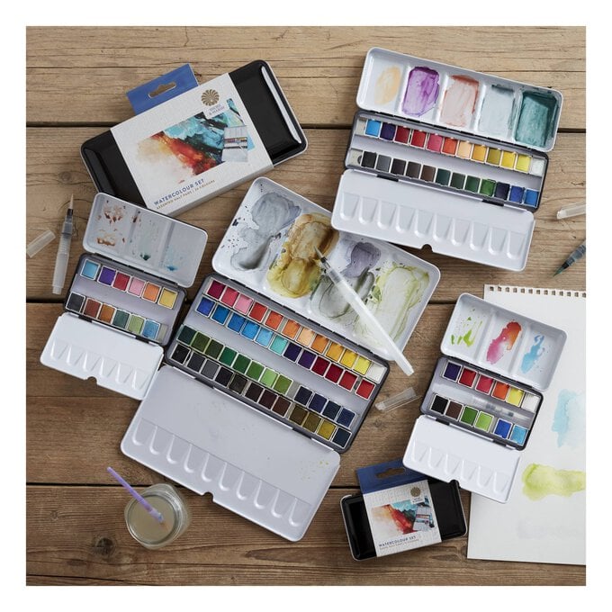 Shore & Marsh Pastel Half Pans Watercolour Set 12 Pack image number 2