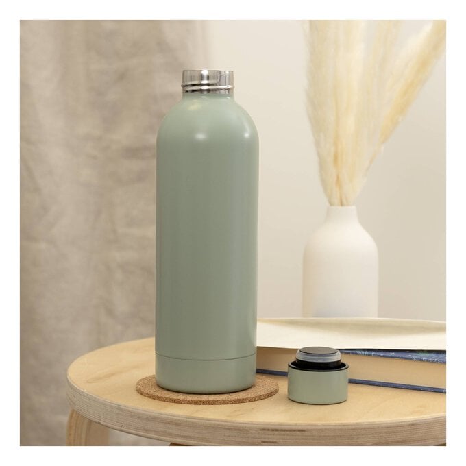 Khaki Matt Metal Water Bottle image number 2