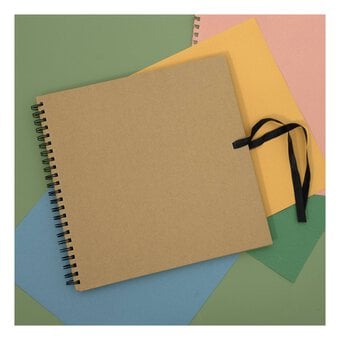 Kraft Scrapbook with Coloured Sheets 12 x 12 Inches
