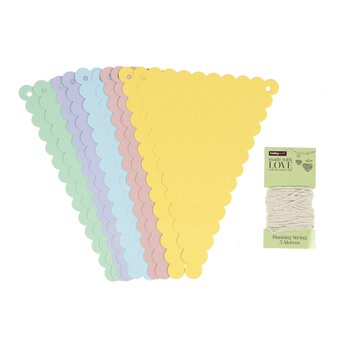 Pastel Scalloped Edge Bunting 5m