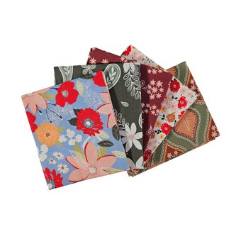 Paisley Florals Cotton Fat Quarters 5 Pack