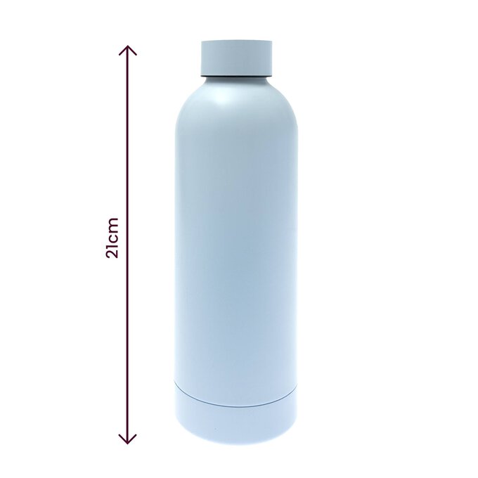 Blue Matt Metal Water Bottle image number 5