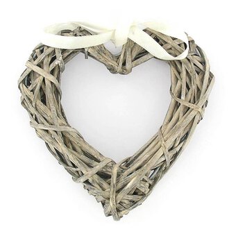Wicker Heart Wreath 15cm x 15cm