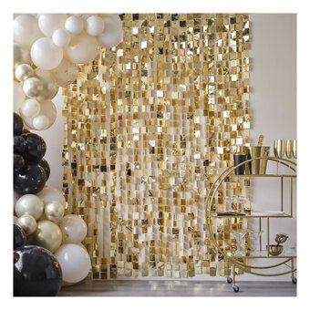 Ginger Ray Champagne Gold Sequin Hanging Backdrop 96cm x 2m