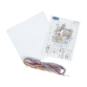 Peppa Pig and Puddles Mini Cross Stitch Kit