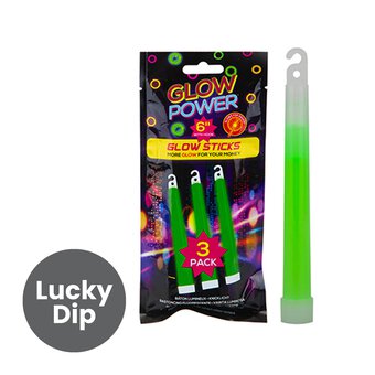 Assorted Glow Stick Hangers 3 Pack