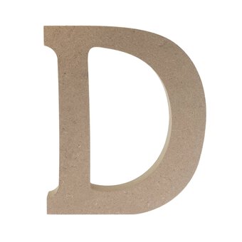 MDF Wooden Letter D 13cm