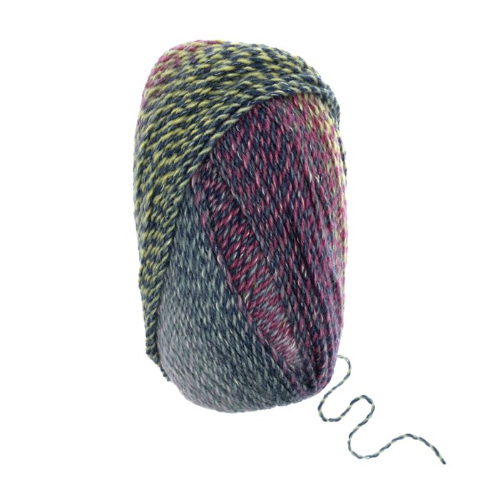 Knitcraft Blue and Pink Mix Country Folk Yarn 200g image number 3